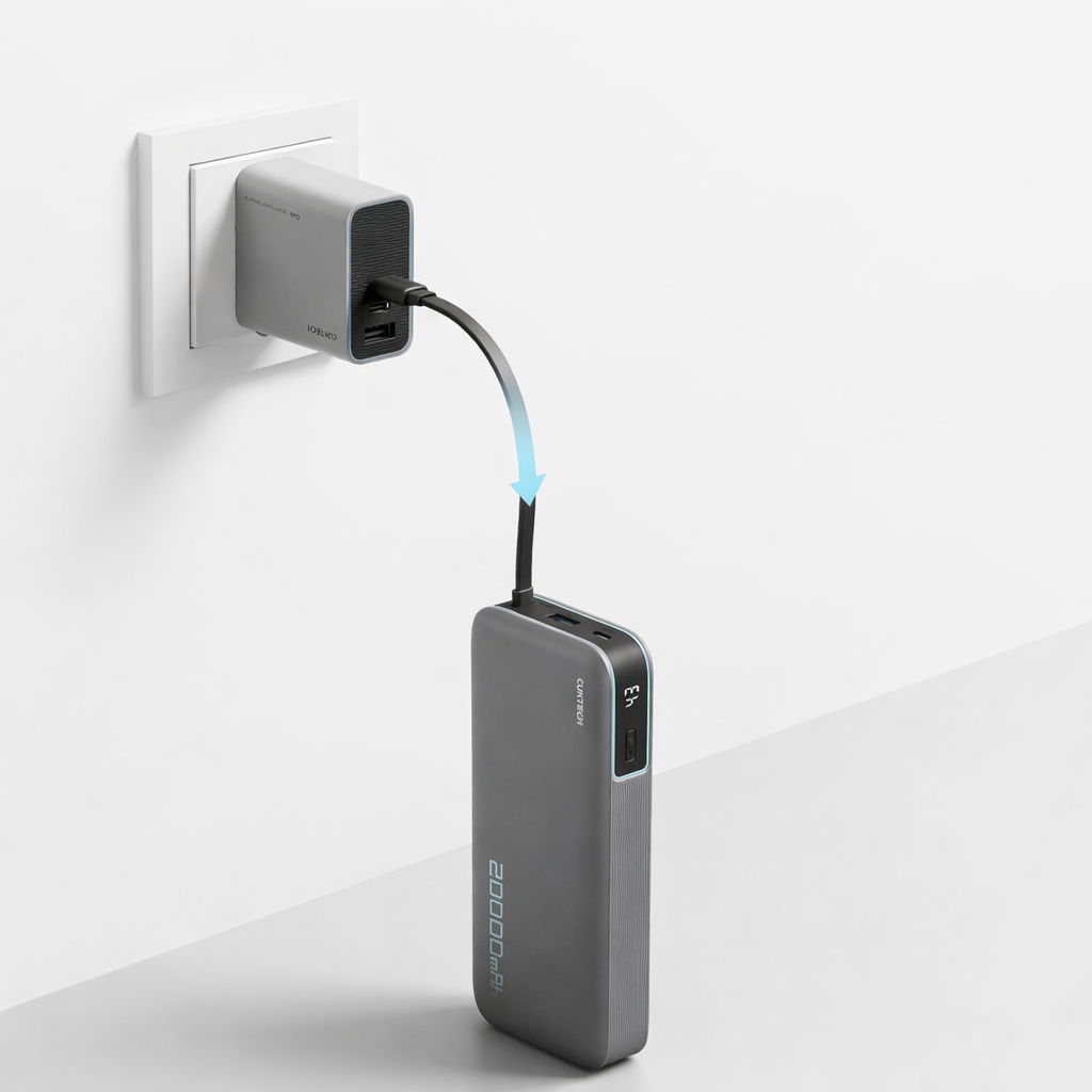 Powerbank + 30W Zonnepaneel
