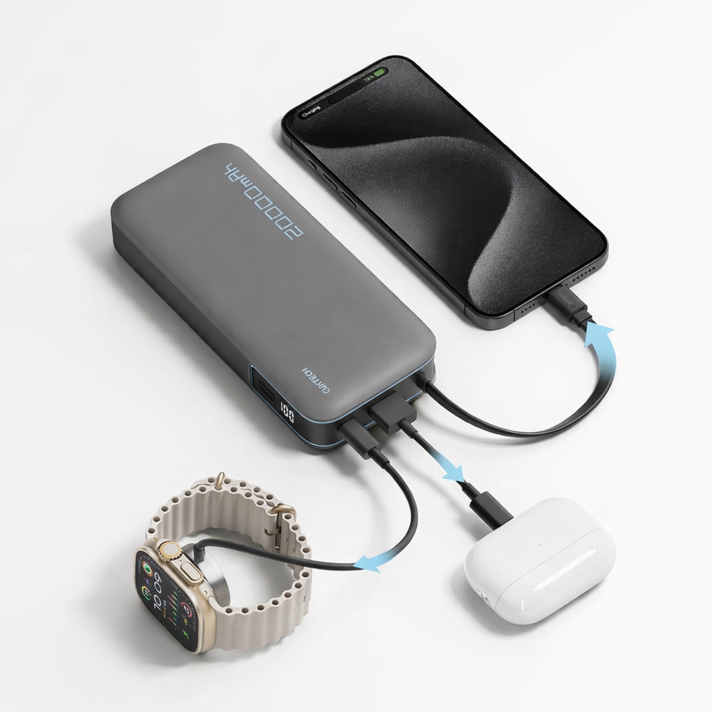 Powerbank + 30W Zonnepaneel